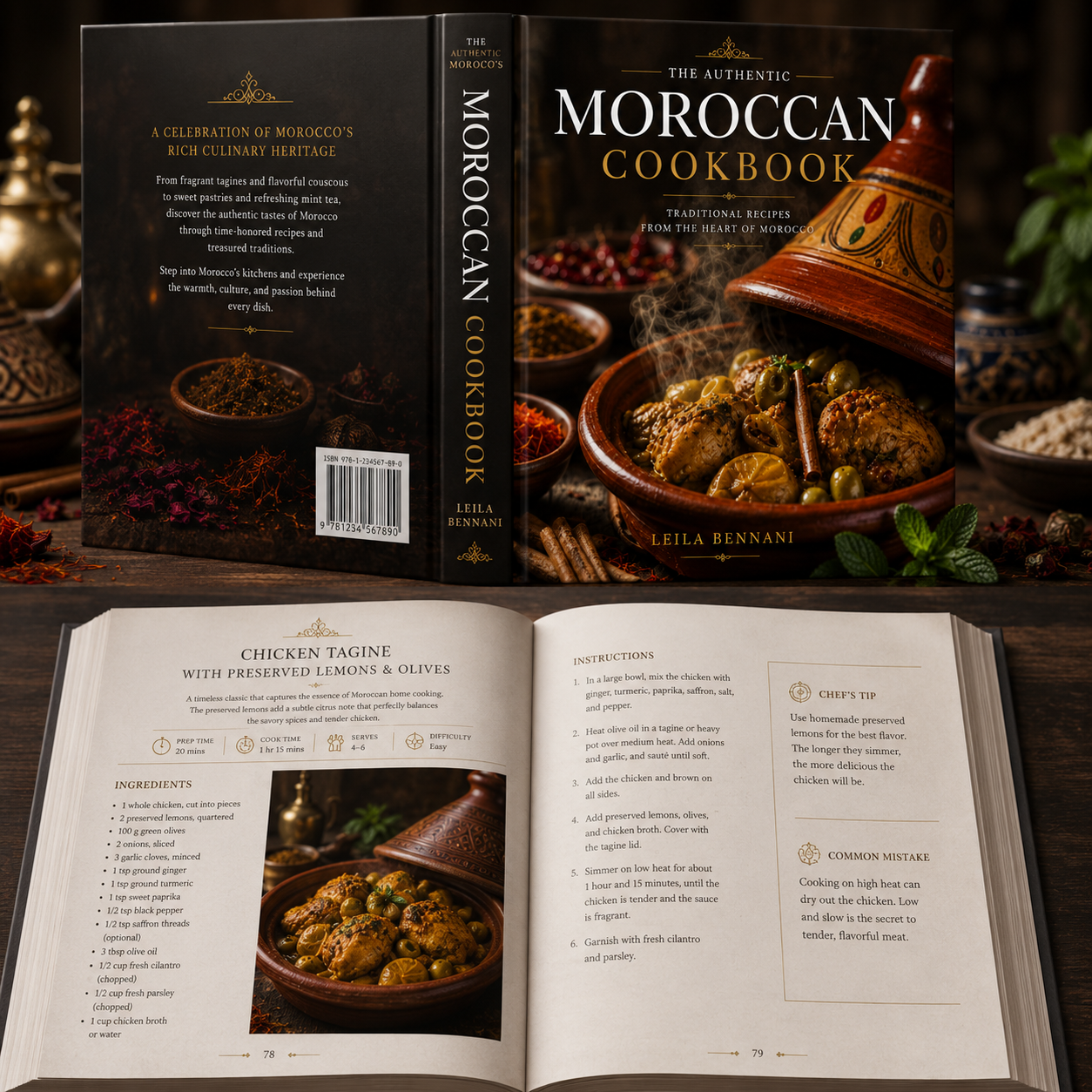 The Authentic Moroccan cookBook- Traditional Recipes in the heart of Morocco ( instant Download eBook)